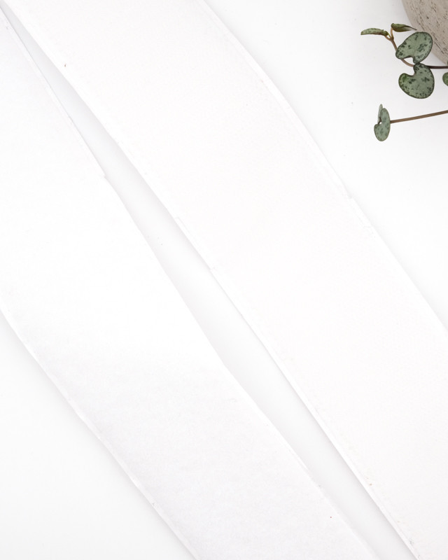 Ruban Auto Agrippant à Coudre 50MM Blanc Velours - Maison Klem